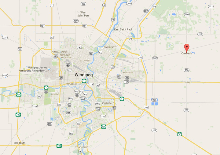 Oakbank Manitoba News Videos Articles   Oakbank Manitoba Map 