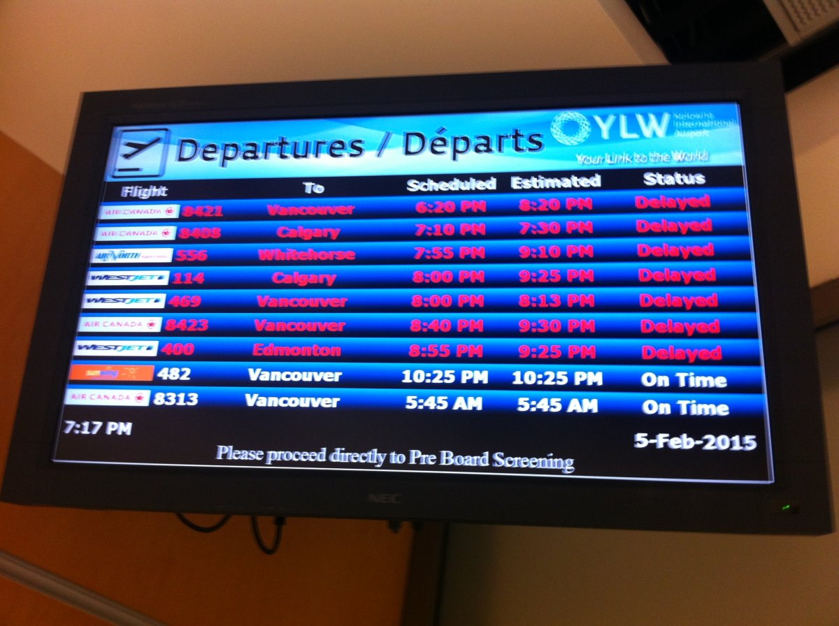 Flight delays at Kelowna airport - image
