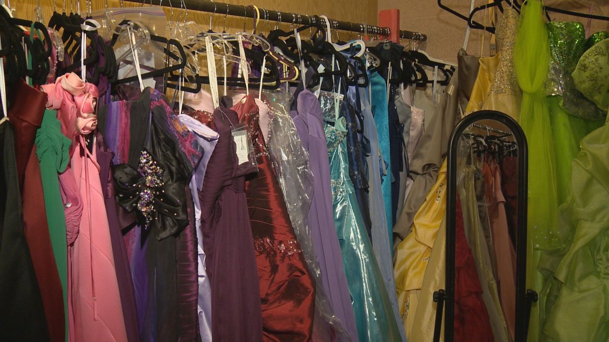 The Cinderella Room in the basement of the Shirley Schneider Support Centre is where donated dresses are stored.