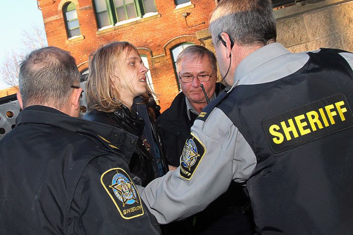 Randall Shepherd arrives at Provincial Court in Halifax on Feb. 17. He faces four charges in relation to the alleged Valentine's Day shooting plot at the Halifax Shopping Centre.
