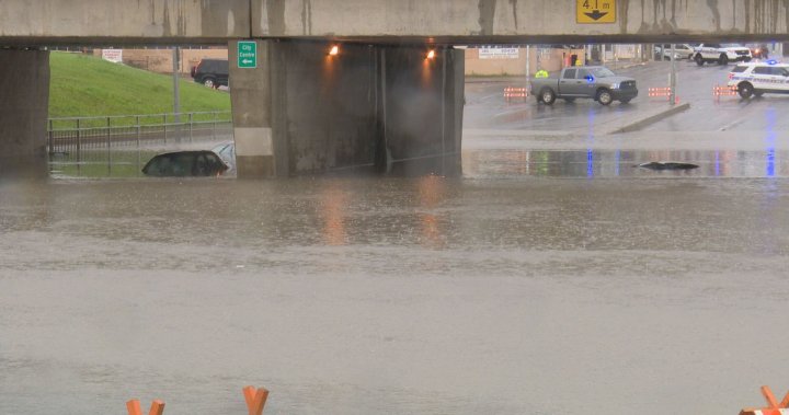 Нова система за откриване на наводнения предупреждава шофьорите на Regina, когато подлезът Albert St. е блокиран