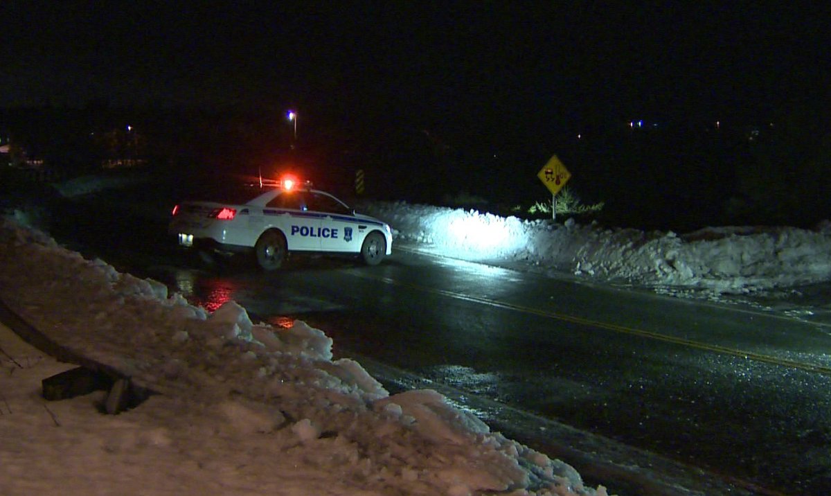 Halifax police close Ketch Harbour Road as part an investigation on Basinview Road. (Feb. 25, 2015).