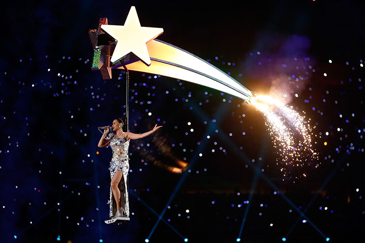 Katy Perry performs "Firework" at the Super Bowl halftime show on Feb. 1, 2015.