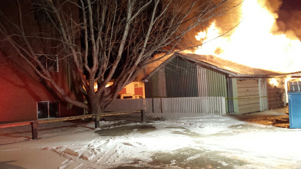 The most significant fires were set in storage units located behind apartments.