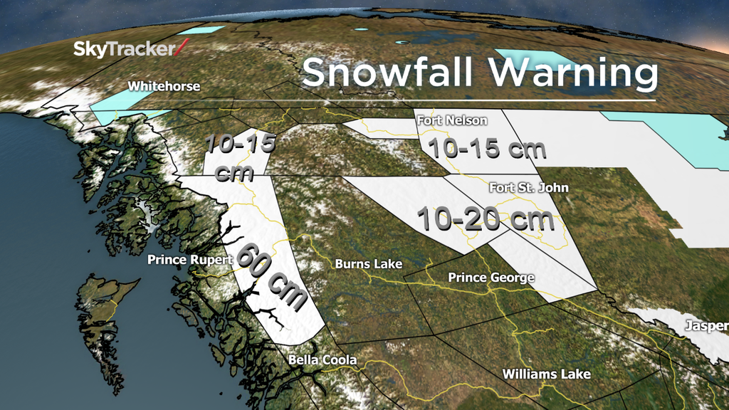 Snowfall warning remains in effect for parts of B.C.