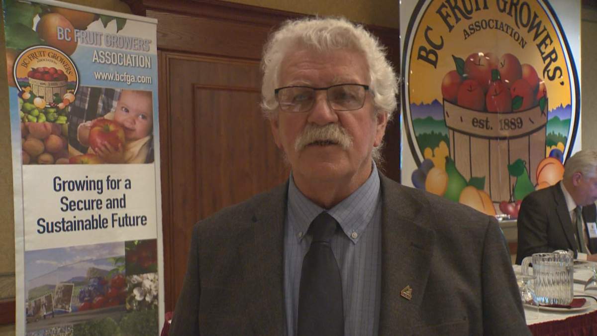 Fred Steele at the 2015 BC Fruit Growers Association's AGM.