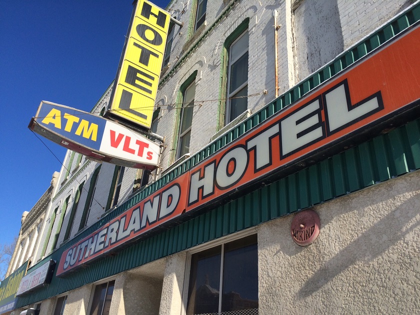The Sutherland Hotel's beverage room on Main Street has been forced to close down after a police raid found employees were selling drugs. 