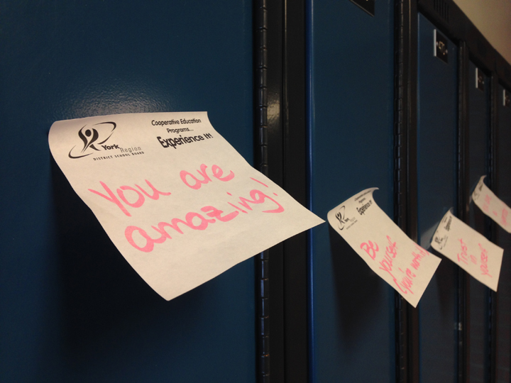 Tallahassee high school students use post-it notes to spread positivity