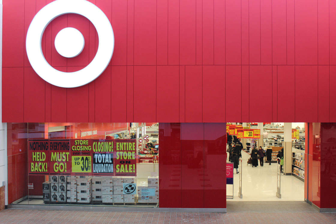Target Canada liquidated its 133 stores before closing in April.