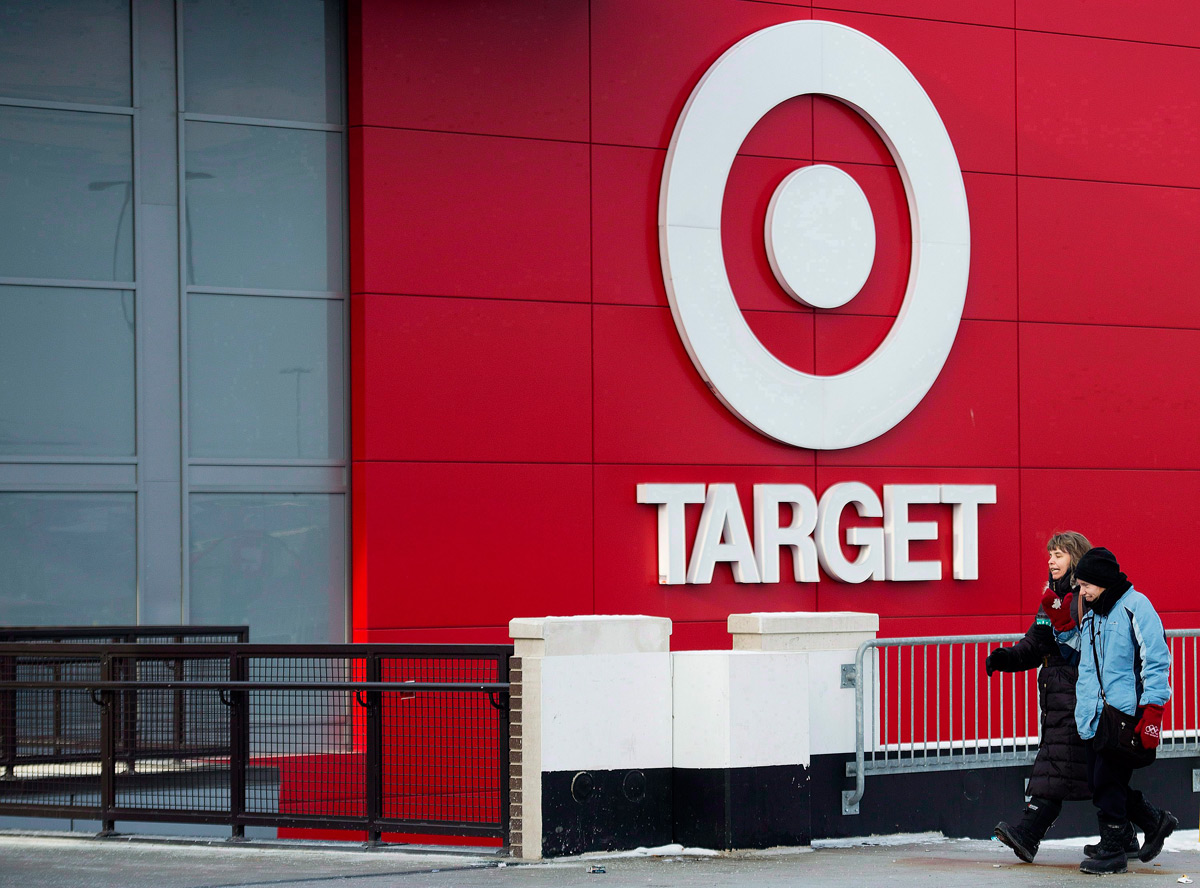 Shoppers arrive at a Target store