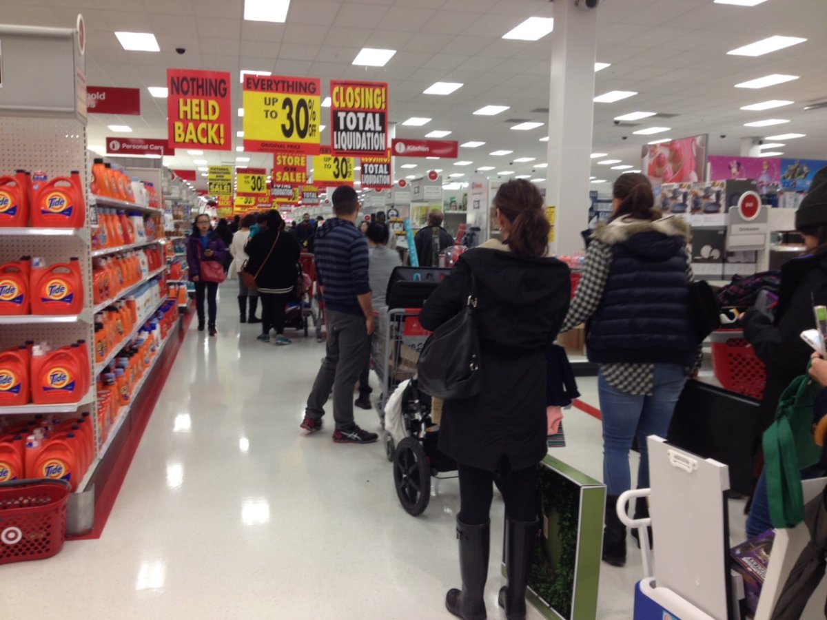 PHOTOS: Inside Target at Coquitlam Centre as shoppers line up for deals ...