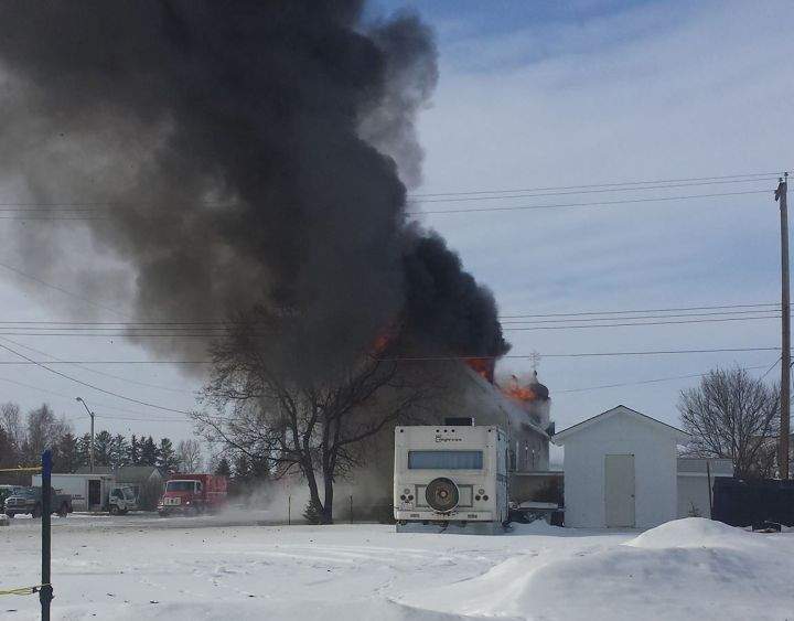 Fire broke out at the Ukrainian Orthodox Church of Sts. Peter & Paul in Thorhild just before noon Saturday, Feb. 28, 2015.