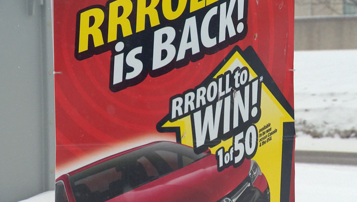 A Saskatoon woman will have a new set of wheels after rolling up the rim on her Tim Hortons coffee.