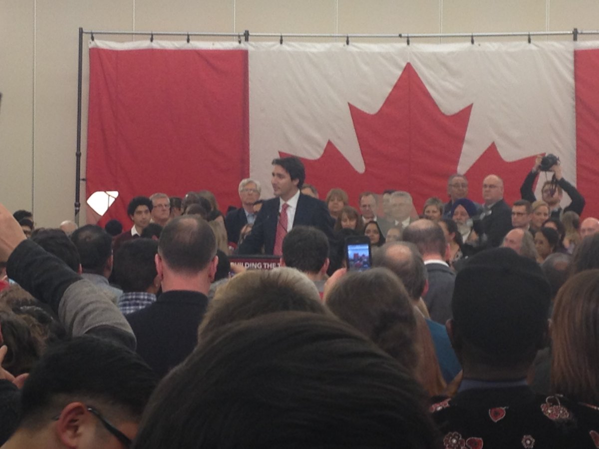 Liberal Leader Justin Trudeau visits Winnipeg Wednesday night.