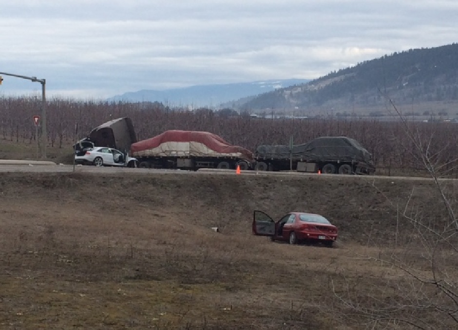 One airlifted to hospital after serious crash north of Vernon - image