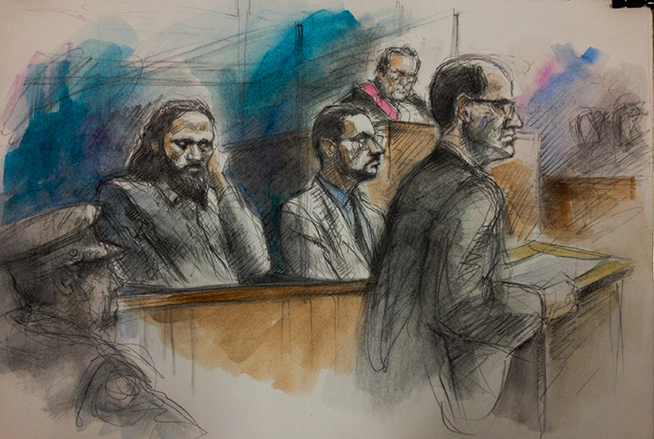Raed Jaser (R) and Chiheb Esseghaier (L) both face multiple charges in the alleged Via Rail plot. Not-guilty pleas have been entered for both of them.