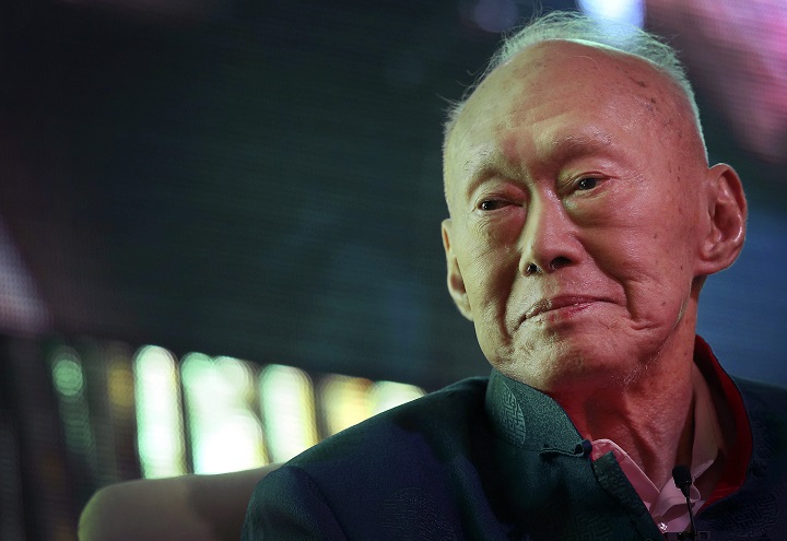 Singapore's first Prime Minister Lee Kuan Yew, above, in a March 20, 2013 file photo. Lee has passed away at the age of 91.