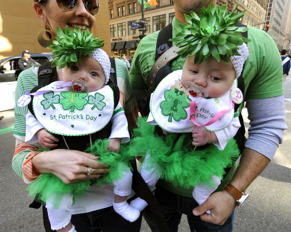 Cute dressed-up kids on St. Patrick's day