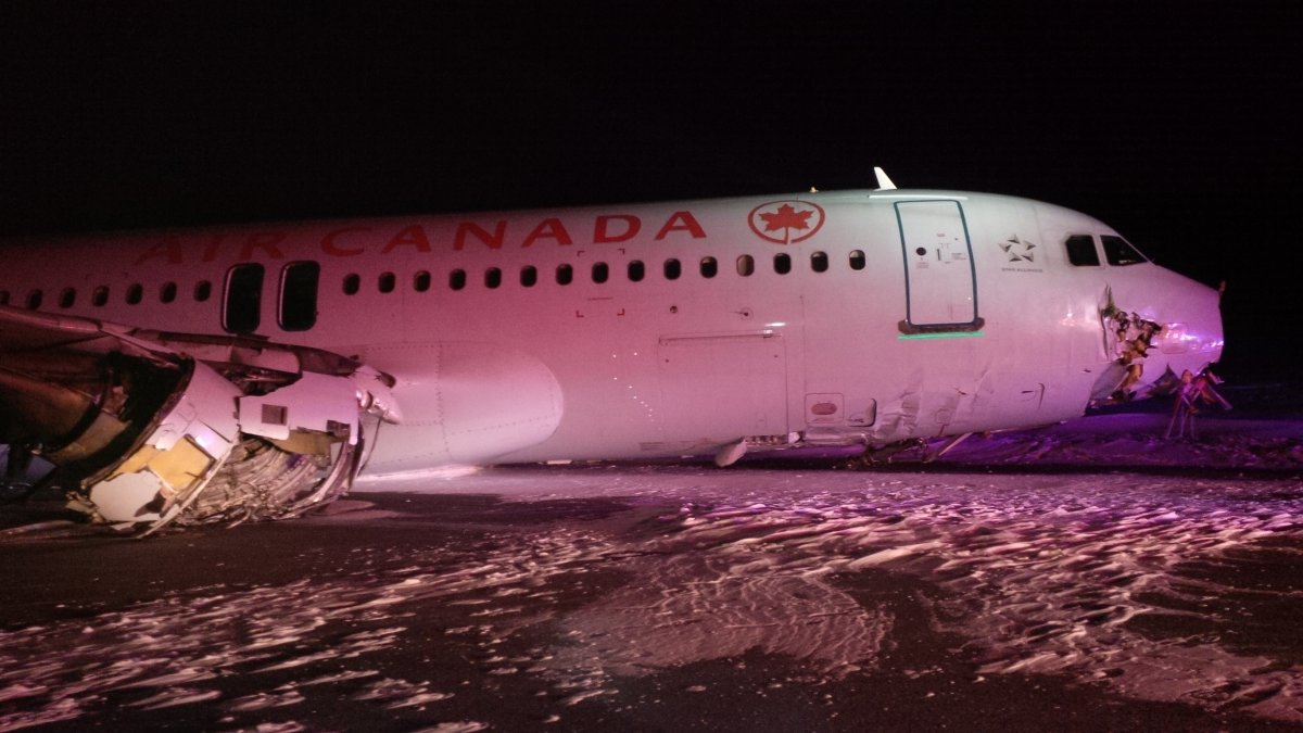 An Air Canada flight that ran off the runway at Halifax Stanfield International Airport early on Sunday.