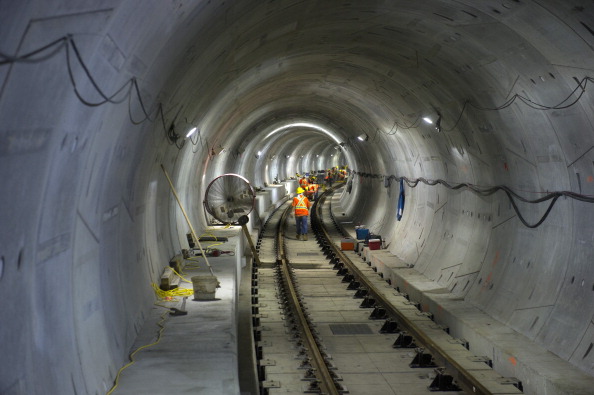 The tunnel near the Sheppard West station. 