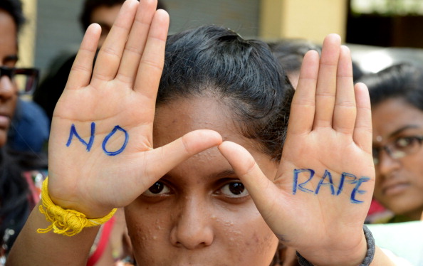 Indian students of Saint Joseph Degree college participate in an anti-rape protest in Hyderabad on September 13, 2013.   