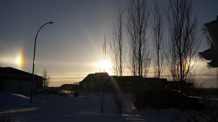 March 2: This Your Saskatchewan photo was taken by Tim of a sundog over Battleford.
