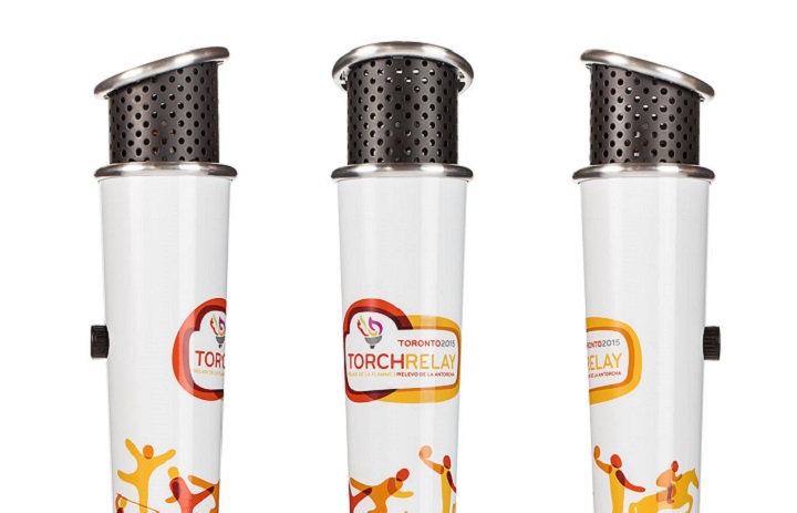 Pan Am torch unveiled on March 16, 2015.