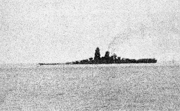 This picture taken on October 24, 1944 shows Japanese battleship Musashi which sank in the Sibuyan Sea in the Philippines after coming under blistering US air raids.  Musashi is one of the three then world's largest Yamato-scale vessels -- 263 metre long -- and the last warship built by the Japanese Imperial Army.  Microsoft co-founder Paul Allen said March 4, 2015, he has found the Japanese Navy's biggest warship at the bottom of the sea in the Philippines, 70 years after US forces sank it.  