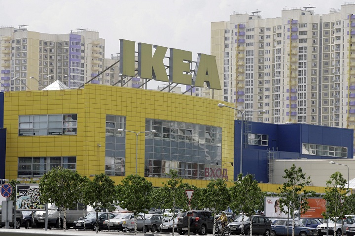 This May 29, 2009 photo shows an exterior view of the Ikea northwest Moscow store in Russia.