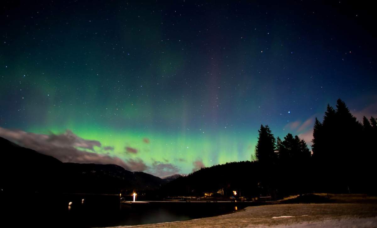 Northern Lights over Green Lake in Whistler