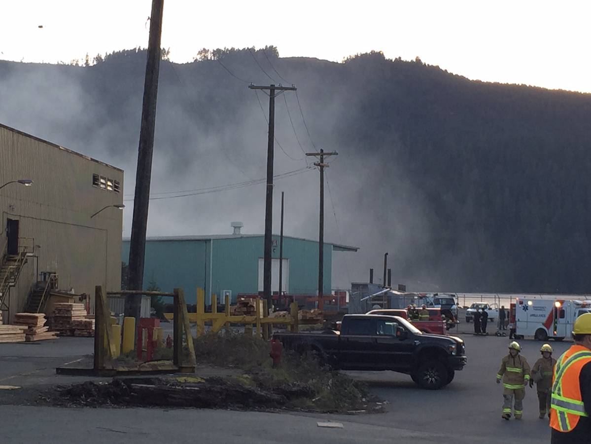 Multiple fire crews are responding to a fire at the Western Forest Products mill in Port Alberni Tuesday night. 