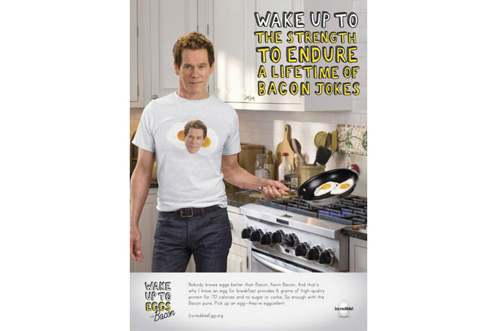 Kevin Bacon pitching eggs in new ad campaign - image