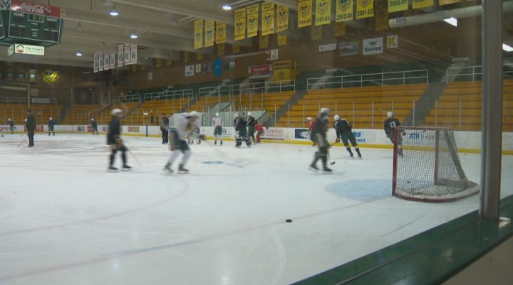 The University of Alberta Golden Bears practice in Edmonton Monday, March 9, 2015.
