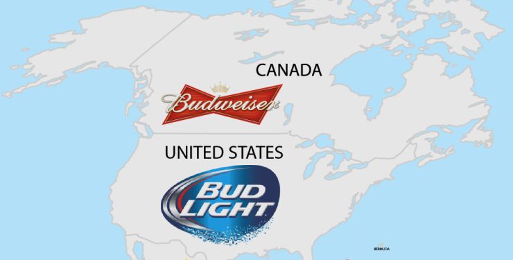 The most popular beers in Canada and the U.S. by market share.