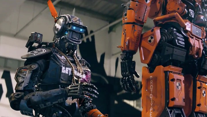 A scene from 'Chappie.'.