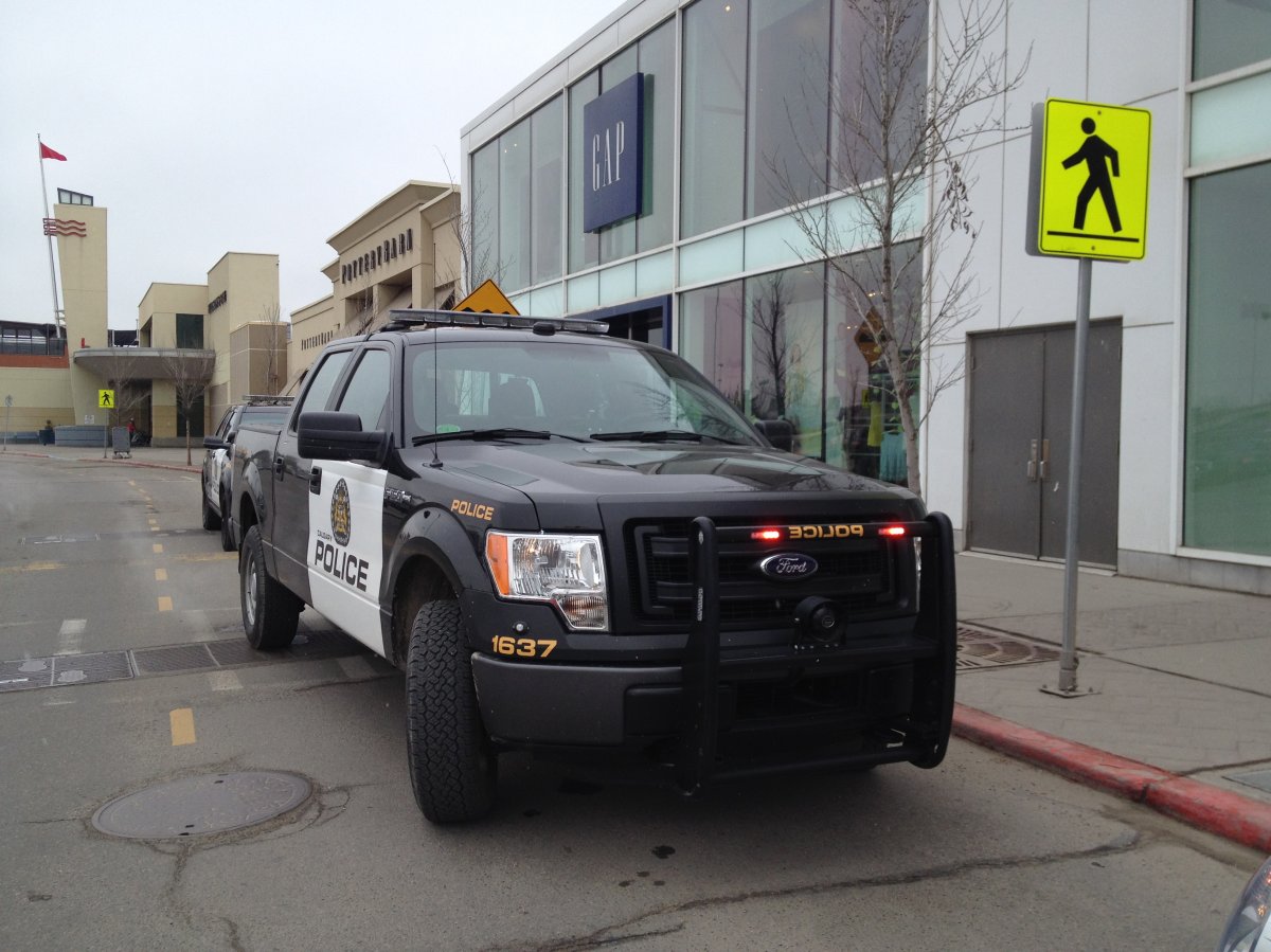 Police respond to reports of a death at Chinook Centre on Monday, March 23rd, 2015.