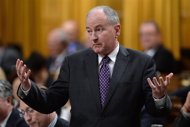 Foreign Affairs Minister Rob Nicholson answers a question during Question Period in the House of Commons in Ottawa on Thursday, March 26, 2015. 