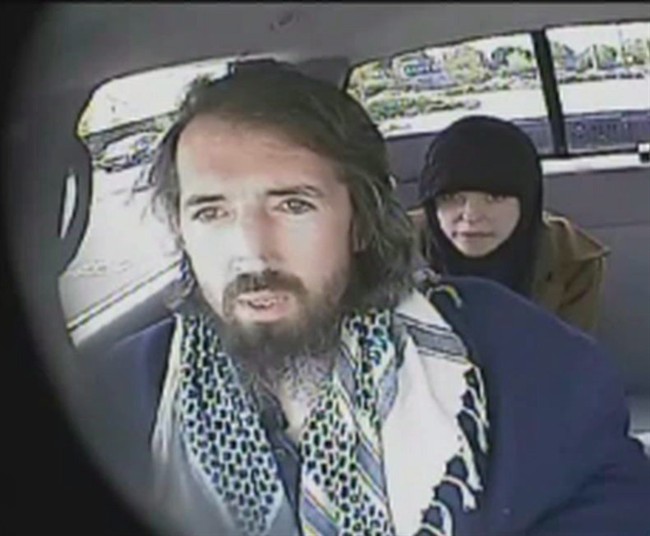 John Nuttall and Amanda Korody are shown in a still image taken from RCMP undercover video. THE CANADIAN PRESS/HO-RCMP.
