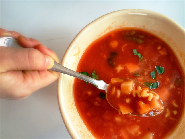 Rainbow salad plates colourful muffins soup