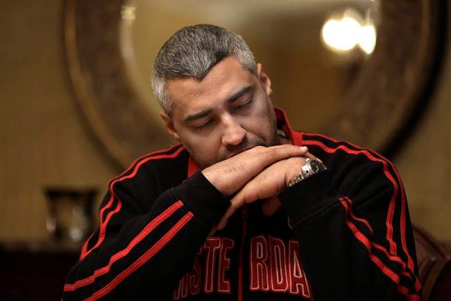 Canadian Al-Jazeera English journalist Mohamed Fahmy pauses during an interview with The Associated Press in Cairo, Egypt, Thursday, Feb. 19, 2015. 