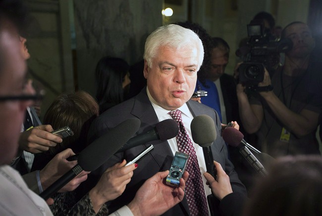 Peter Tabuns answers questions from the media in Toronto on Thursday, February 21, 2013.