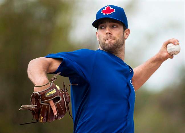 Toronto Blue Jays pitcher Daniel Norris is seen during spring training in Dunedin, Fla., on Friday, February 27, 2015. 