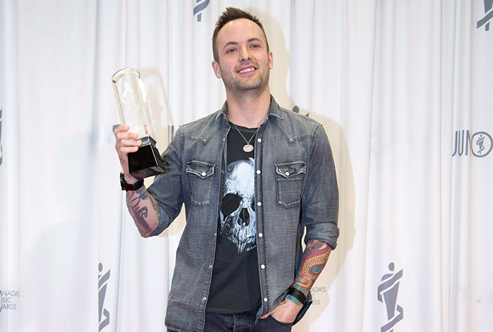 Dallas Smith, pictured at the Juno Awards on March 14, 2015.