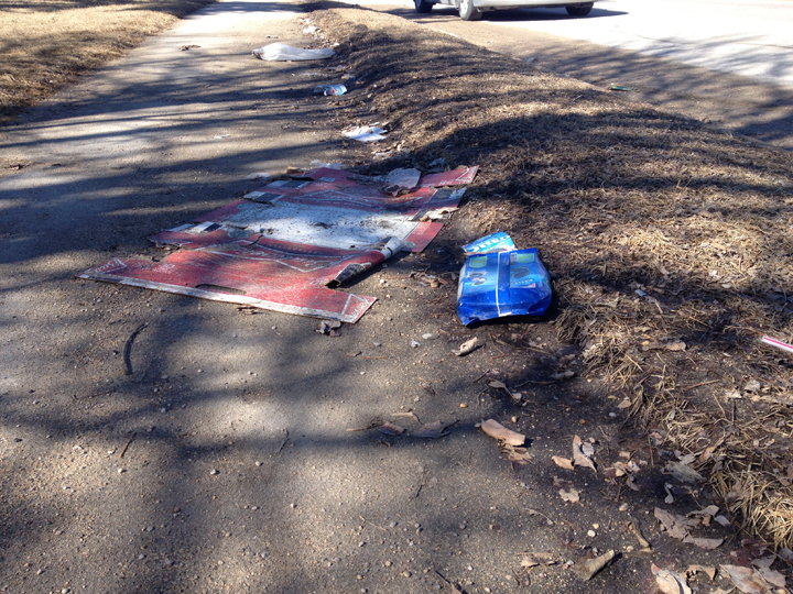 Dufferin Street Winnipeg litter dirt trash
