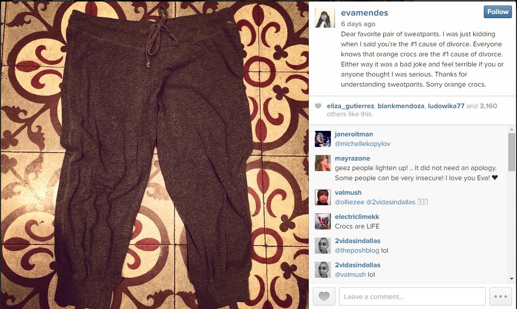 Eva Mendes and sweatpants