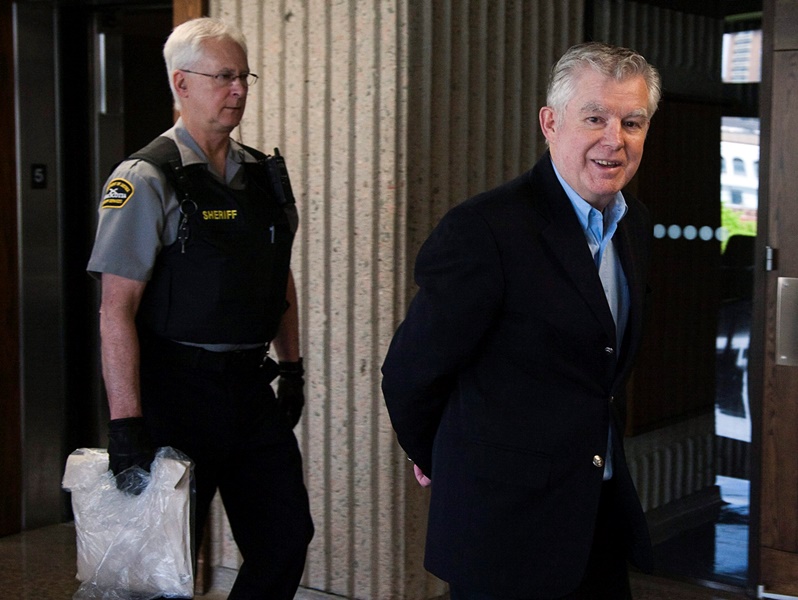 Ernest Fenwick MacIntosh arrives at Nova Scotia Court of Appeal in Halifax on Wednesday, June 8, 2011. MacIntosh is appealing his conviction for sexual offences earlier this year, based in part on issues related to his extradition from India in 2007. 