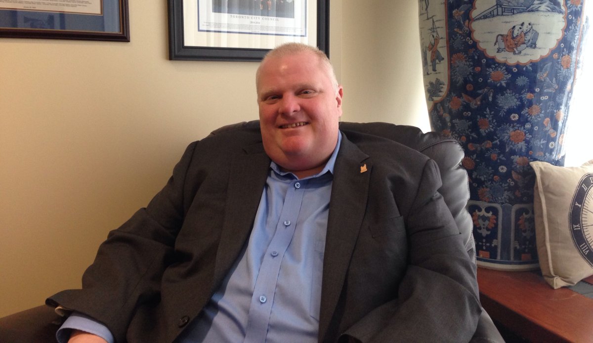 Rob Ford in his city hall office in Toronto.
