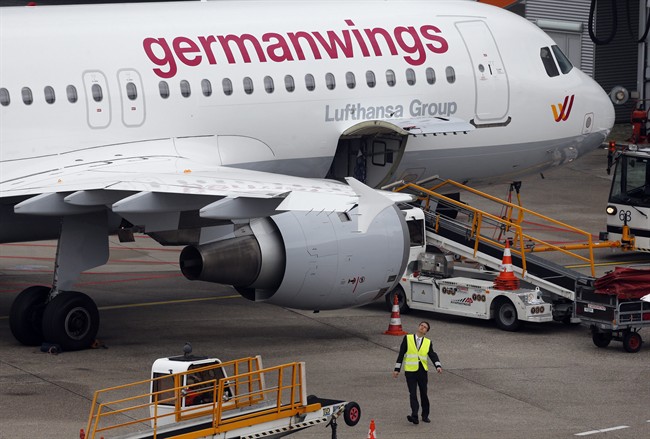 In this Oct. 16, 2014 file photo an Airbus 320 of Germanwings.