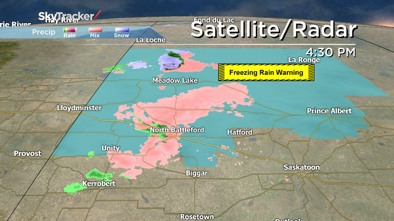 Freezing rain warnings issued for parts of west-central and central Saskatchewan.