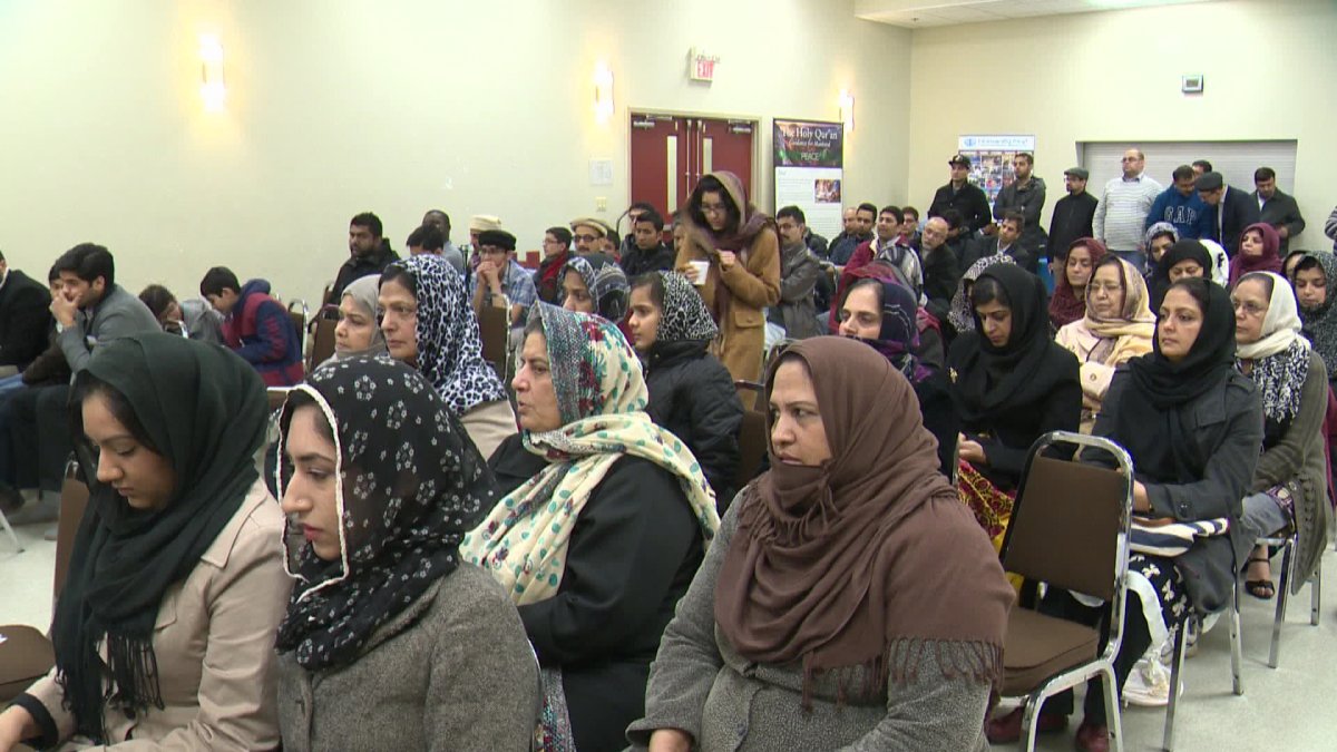 Dozens of people gathered at the Beddington Heights Community Arts Centre Sunday afternoon to discuss Muslim families, traditions and cultures.